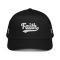 Black cap with 'Faith' printed 