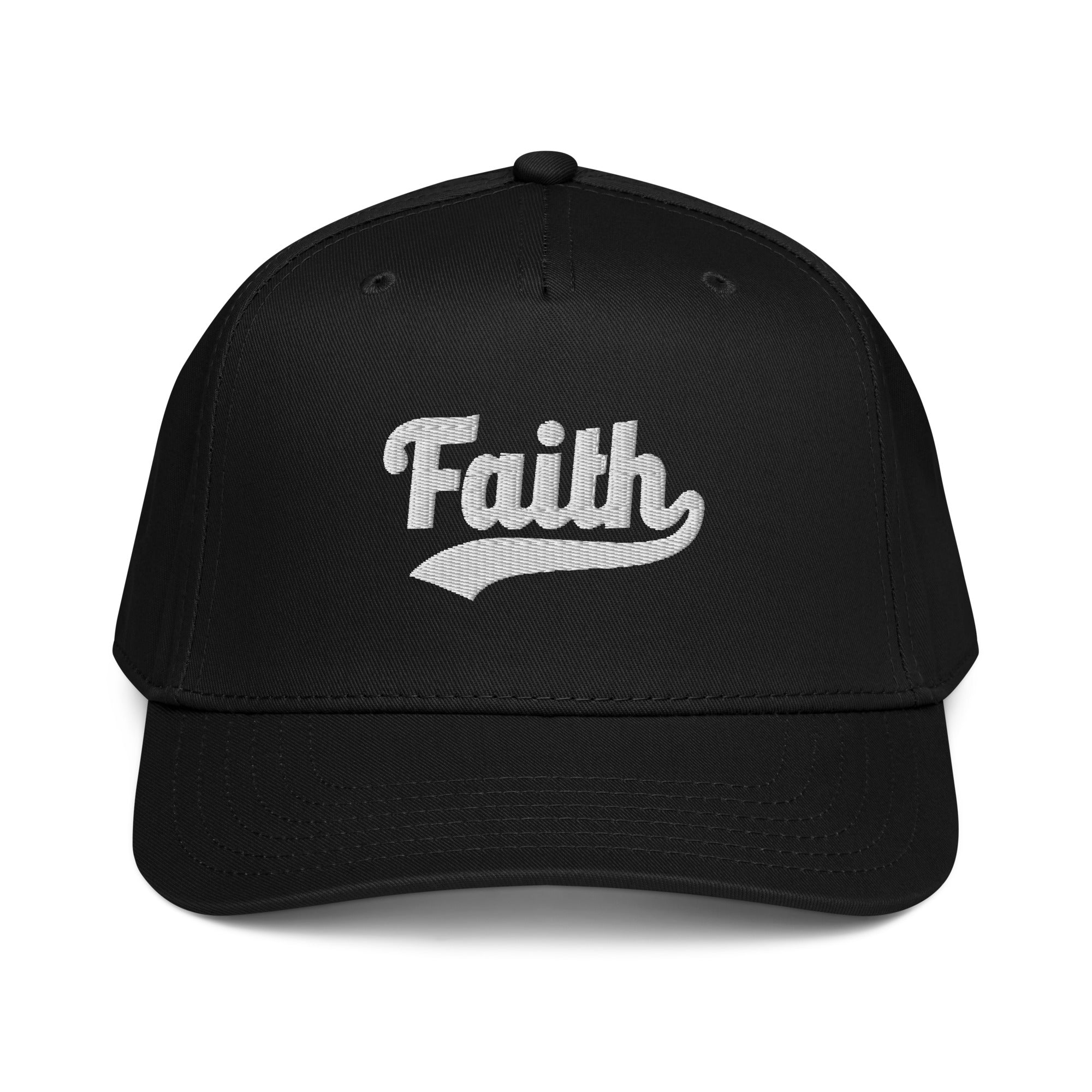 Black cap with 'Faith' embroidered 