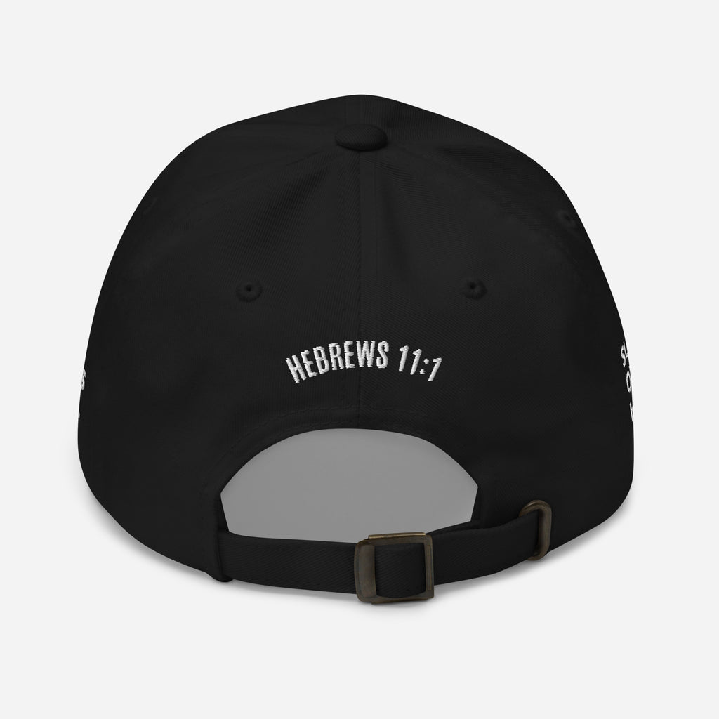 Black Faith Dad Hat - back view