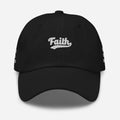 Black Faith Dad Hat - front view
