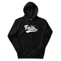Black hoodie with 'Faith' printed on it 